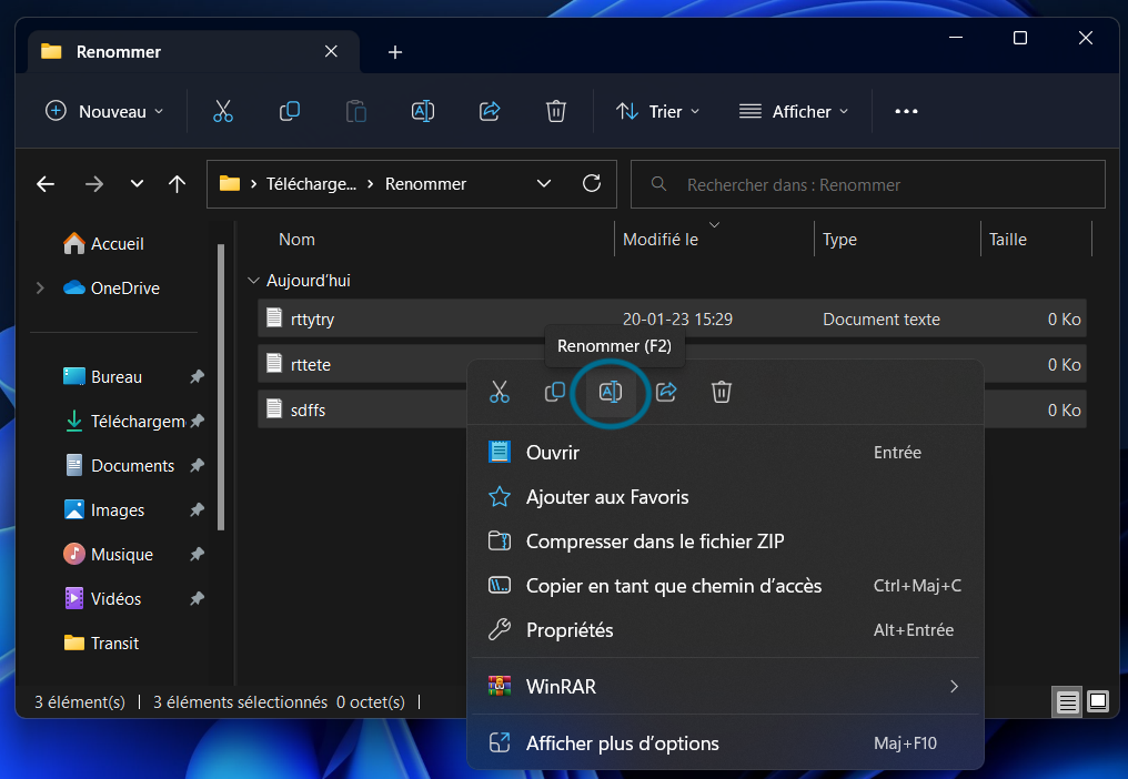 Renommer plusieurs fichiers en même temps avec Windows